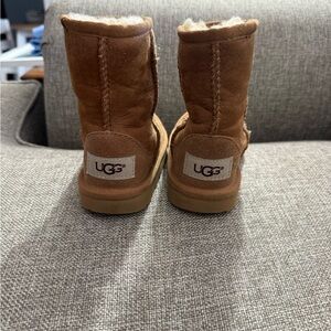 UGG Brown Boots with Suede Leather and Thick Rubber Sole